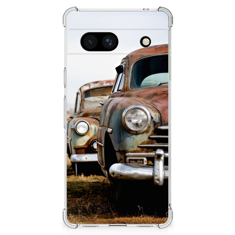 Google Pixel 7A Anti-shock Hoesje met foto Vintage Auto B2C Telecom