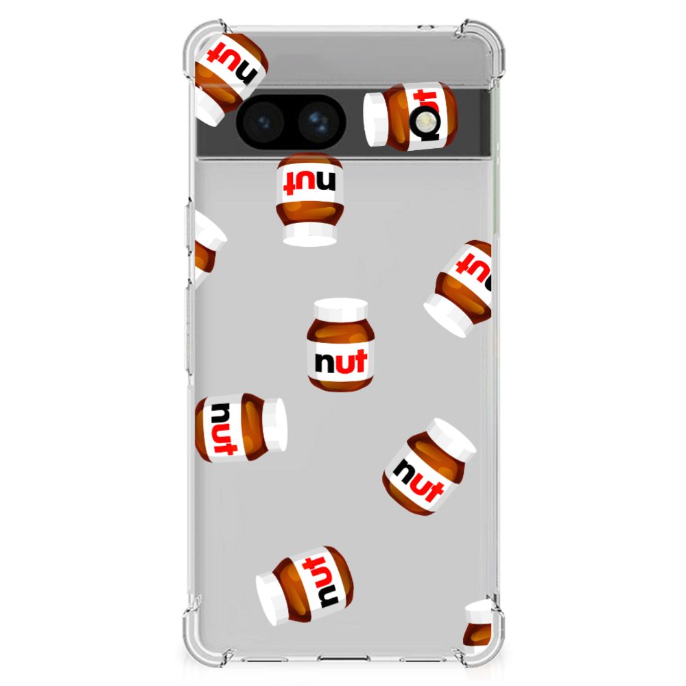 Google Pixel 7A Beschermhoes Nut Jar design achterkant