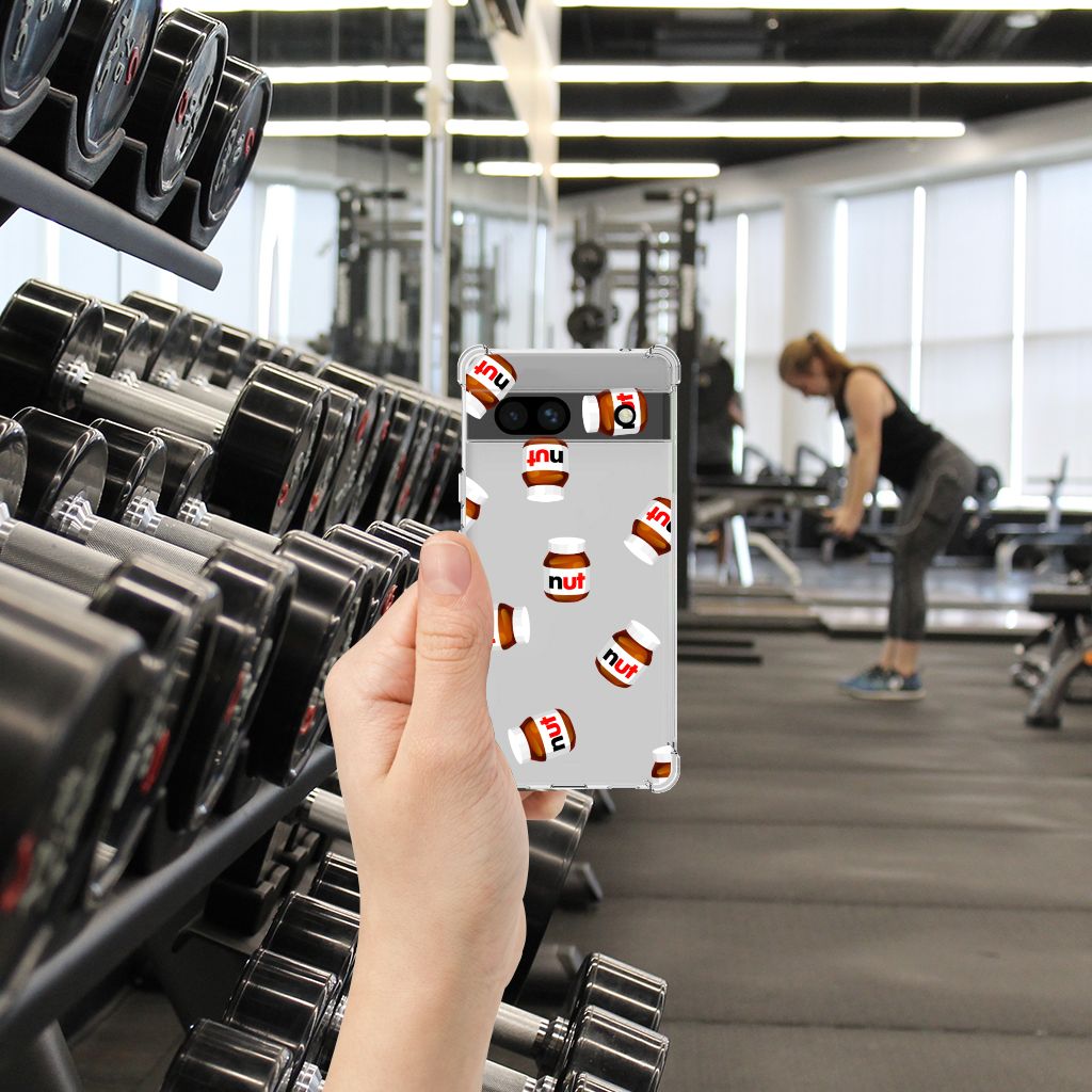 Google Pixel 7A Beschermhoes Nut Jar hand gym