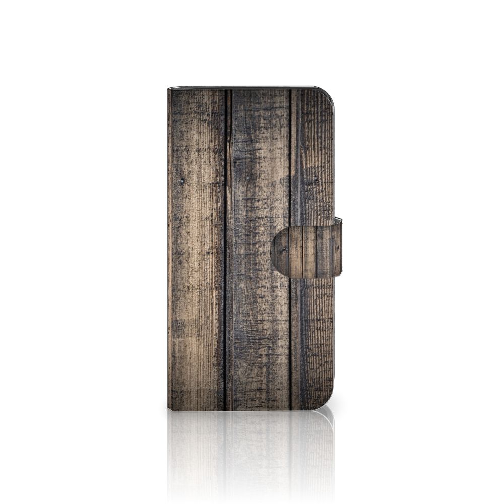 Google Pixel 7A Book Style Case Steigerhout bookstyle case houten design aanzicht