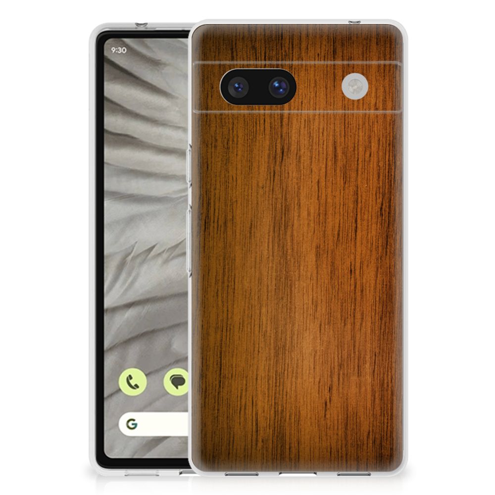 Google Pixel 7A Bumper Hoesje Donker Hout B2C Telecom