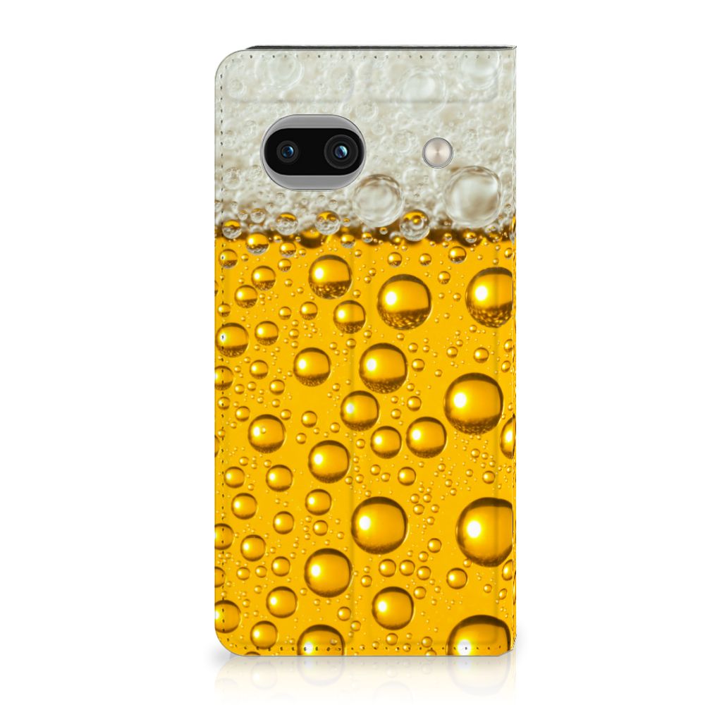 Google Pixel 7A Flip Style Cover Bier met een sprankelende bierprint voor duurzaamheid en bescherming 🍺.