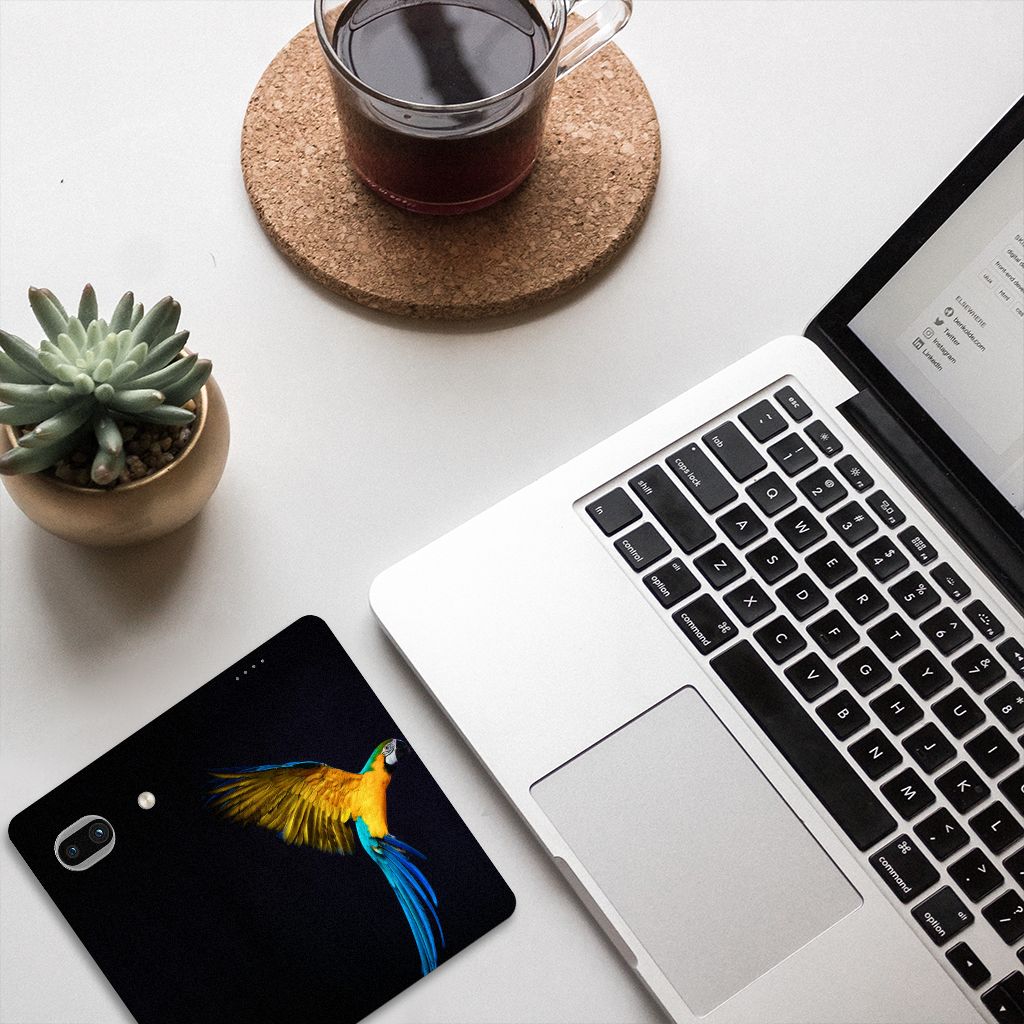 Google Pixel 7A Hoesje maken Papegaai design hoesje bovenaanzicht