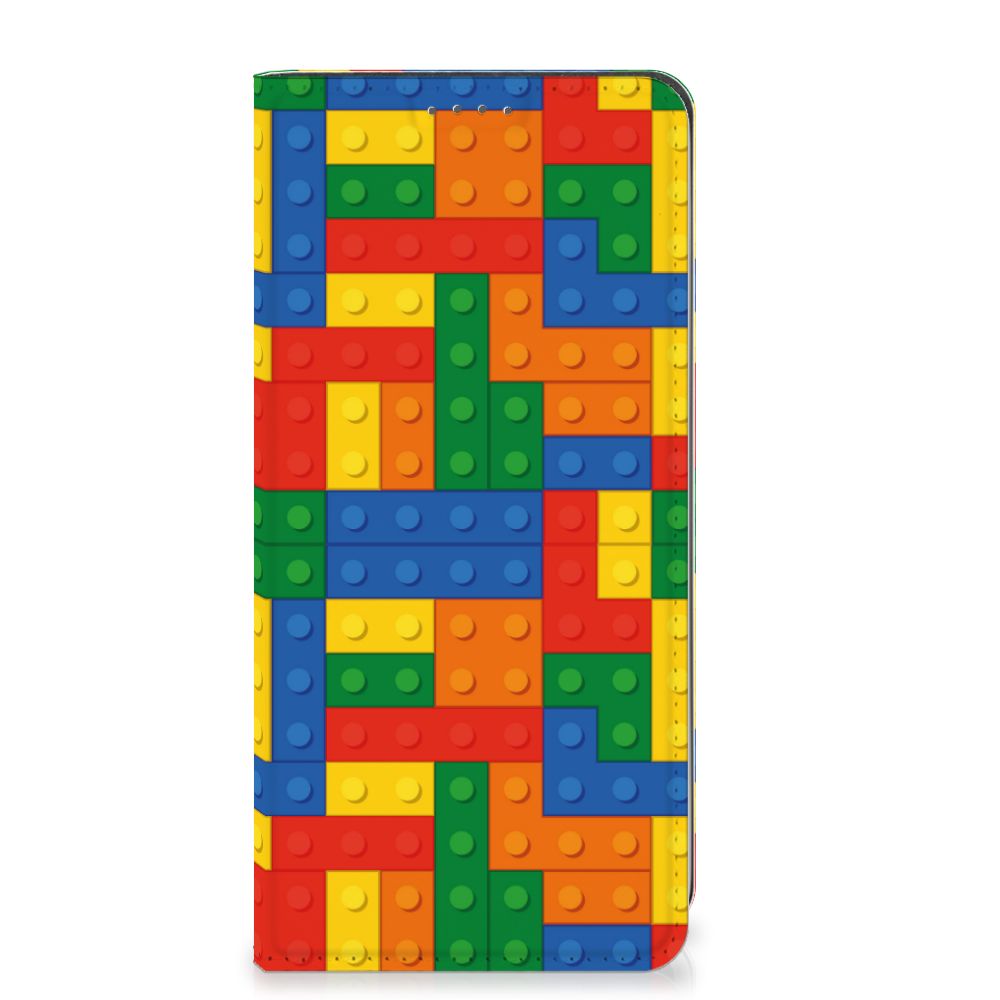 Google Pixel 7A Hoesje met Magneet Blokken design hoesje blokken print aanzicht