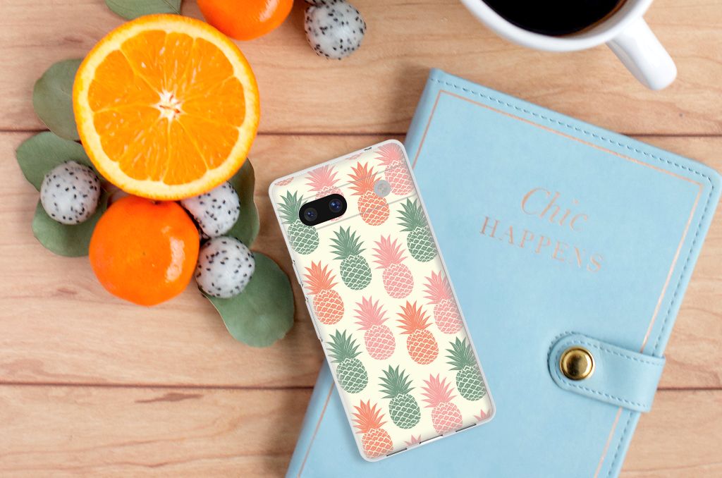 Google Pixel 7A Siliconen Case Ananas B2C Telecom
