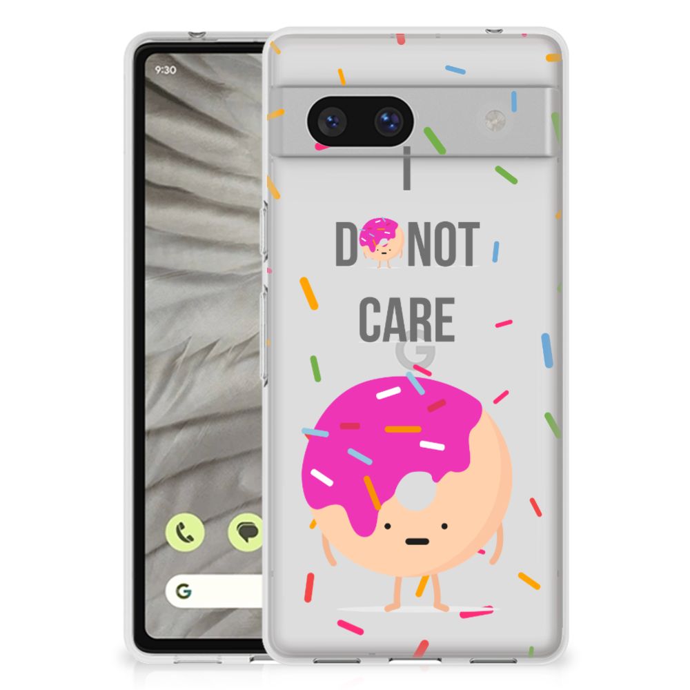 Google Pixel 7A Siliconen Case Donut Roze B2C Telecom