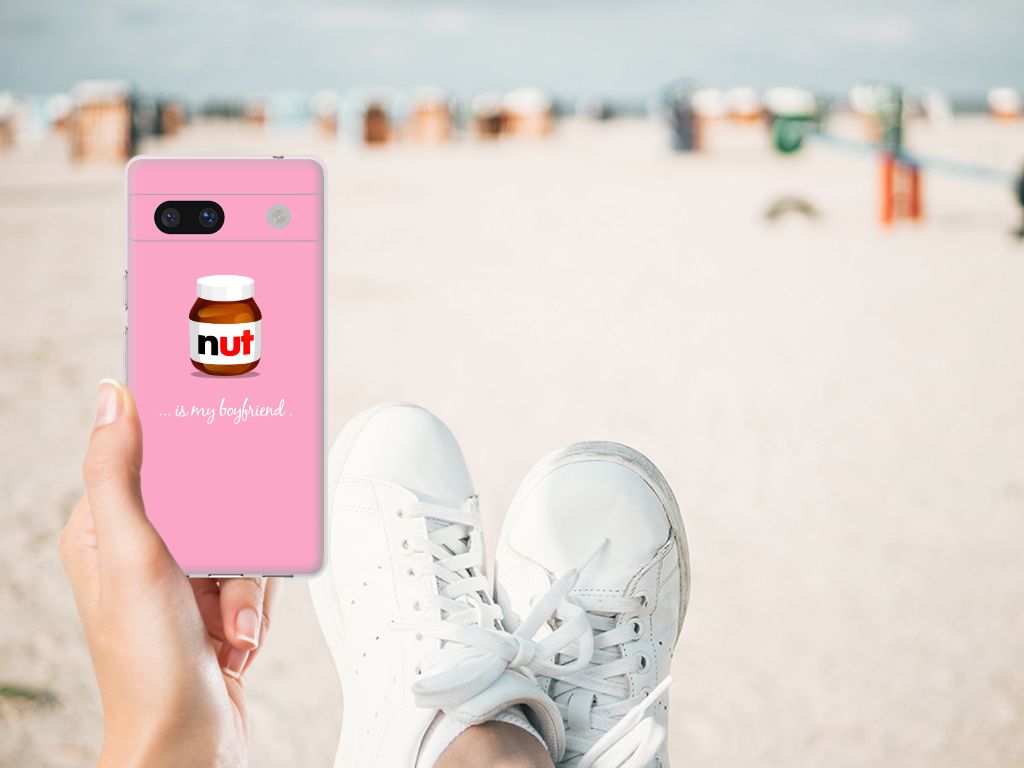 Google Pixel 7A Siliconen Case Nut Boyfriend design Nut Boyfriend aanzicht