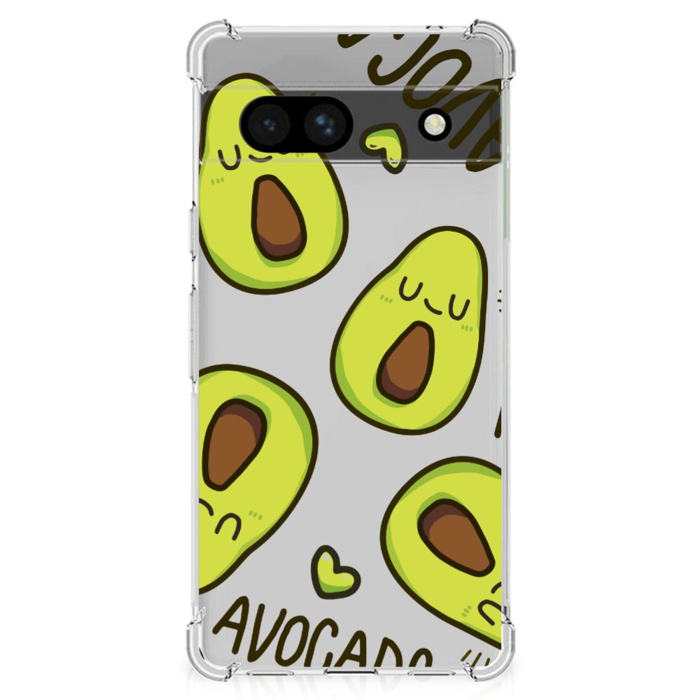 Google Pixel 7A Stevig Bumper Hoesje Avocado Singing achterkant