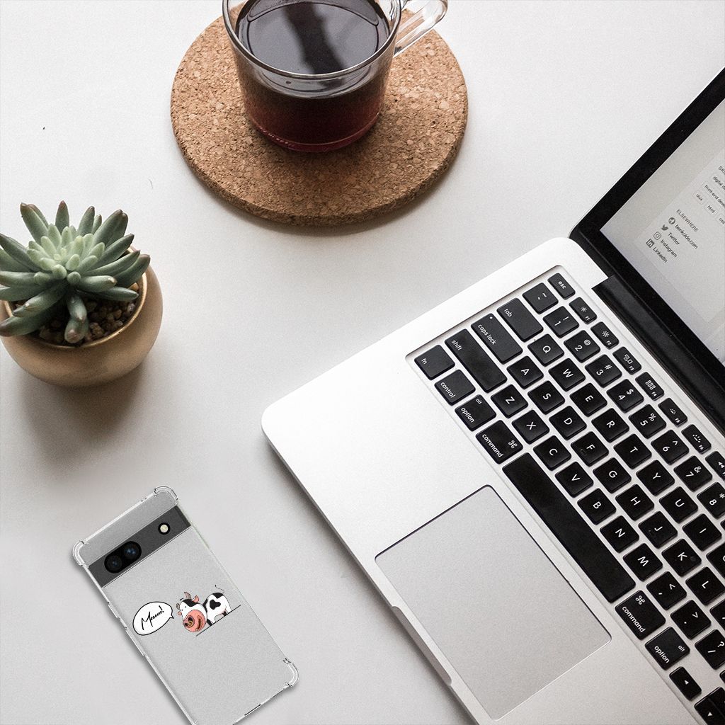 Google Pixel 7A Stevig Bumper Hoesje Cow B2C Telecom