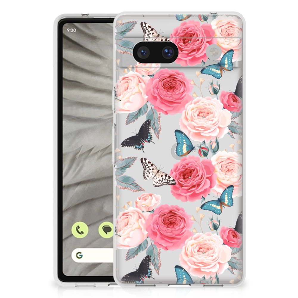 Google Pixel 7A TPU Case Butterfly Roses B2C Telecom