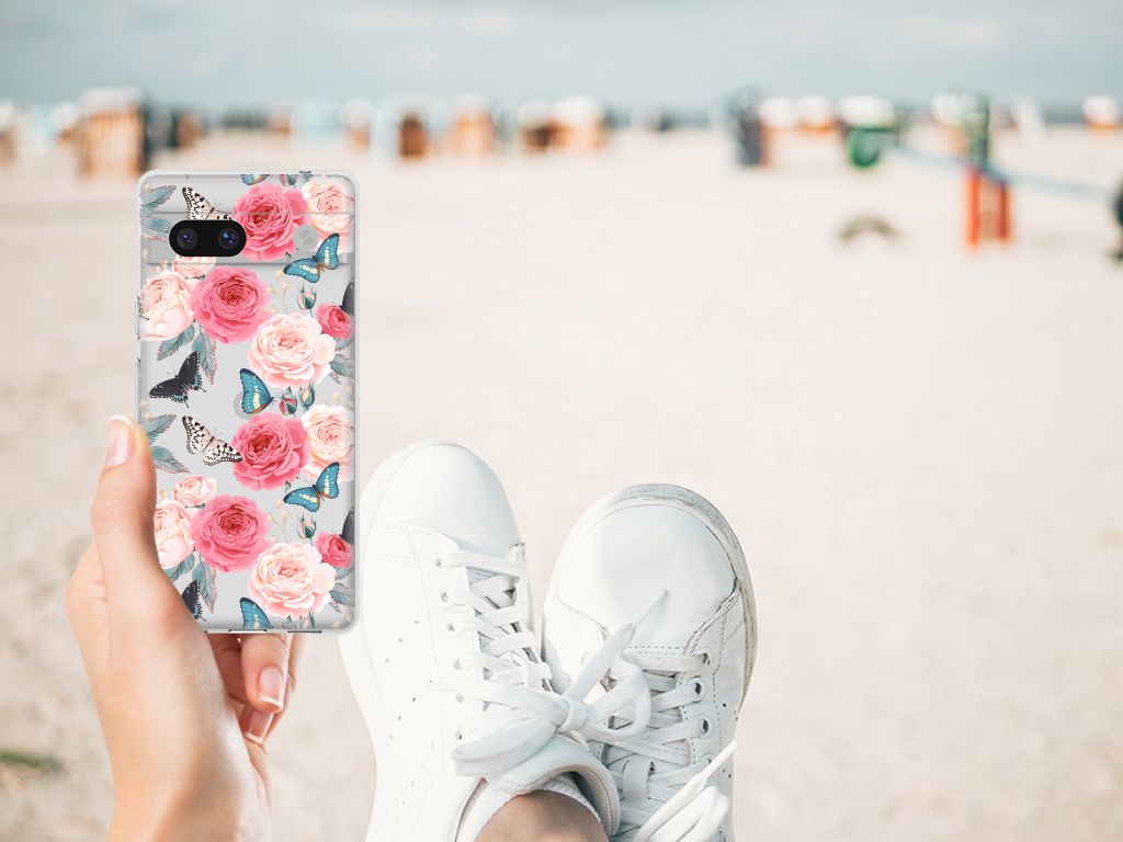 Google Pixel 7A TPU Case Butterfly Roses B2C Telecom