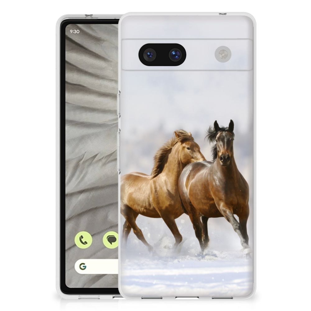Google Pixel 7A TPU Hoesje Paarden B2C Telecom