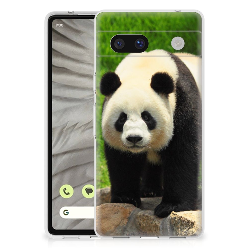 Google Pixel 7A TPU Hoesje Panda panda design voorkant