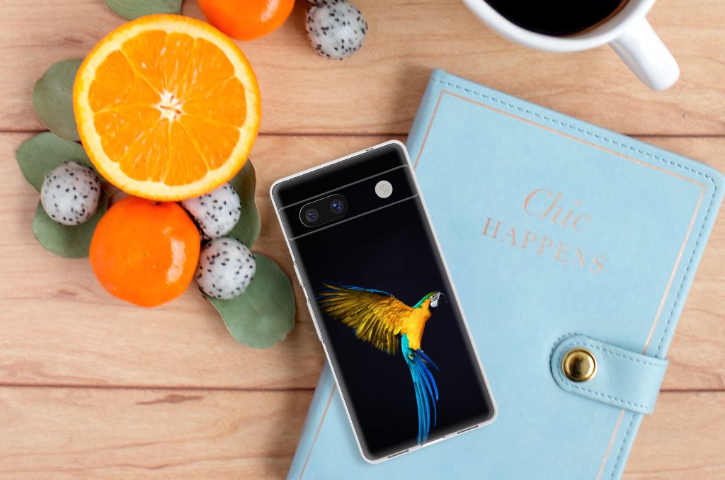 Google Pixel 7A TPU Hoesje Papegaai B2C Telecom