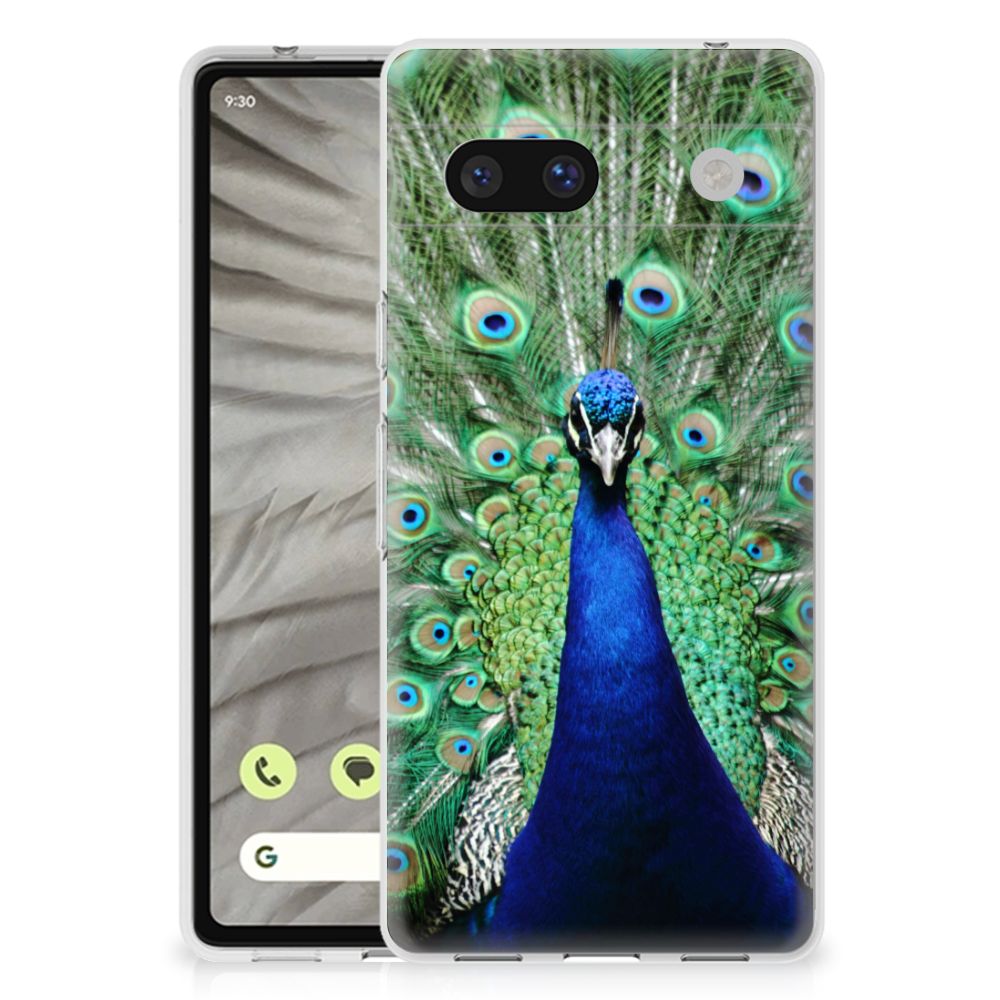 Google Pixel 7A TPU Hoesje Pauw pauw design voorkant