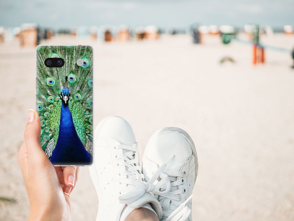 Google Pixel 7A TPU Hoesje Pauw pauw design hand strand