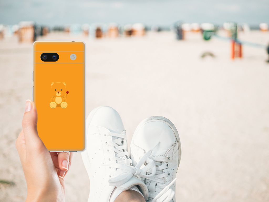 Google Pixel 7A Telefoonhoesje met Naam Baby Beer B2C Telecom