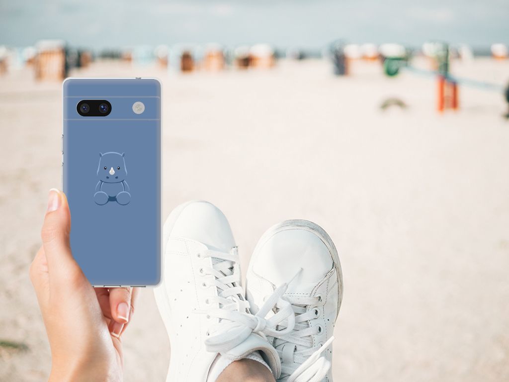 Google Pixel 7A Telefoonhoesje met Naam Baby Rhino B2C Telecom