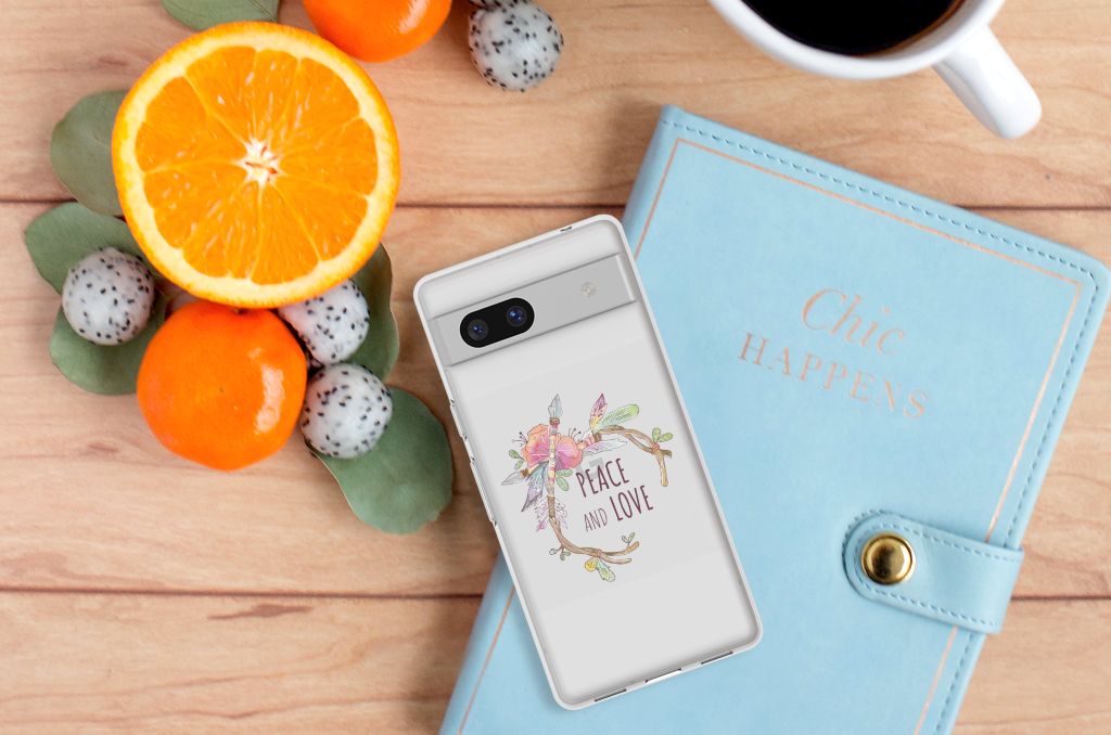 Google Pixel 7A Telefoonhoesje met Naam Boho Text B2C Telecom