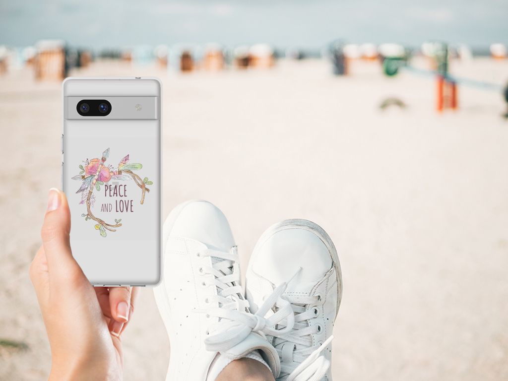 Google Pixel 7A Telefoonhoesje met Naam Boho Text B2C Telecom