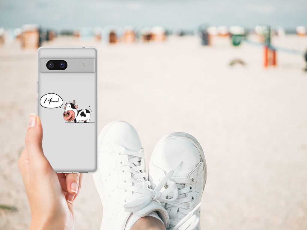 Google Pixel 7A Telefoonhoesje met Naam Cow B2C Telecom
