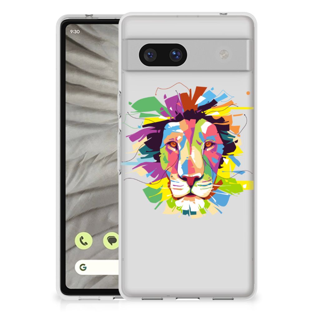 Google Pixel 7A Telefoonhoesje met Naam Lion Color B2C Telecom