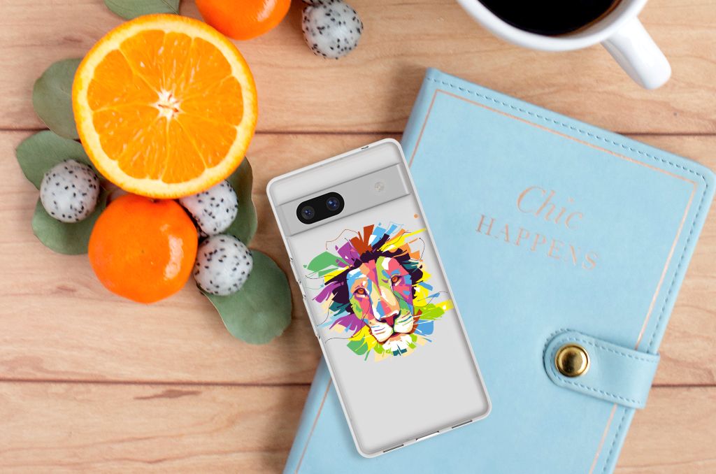 Google Pixel 7A Telefoonhoesje met Naam Lion Color B2C Telecom