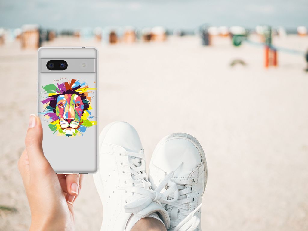 Google Pixel 7A Telefoonhoesje met Naam Lion Color B2C Telecom
