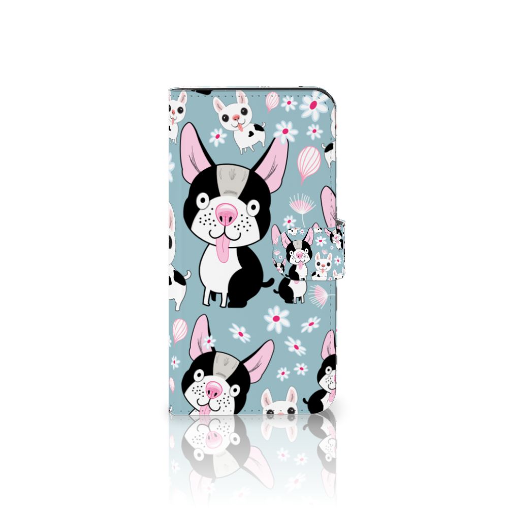 Google Pixel 7A Telefoonhoesje met Pasjes Hondjes cartoon designhoesje honden