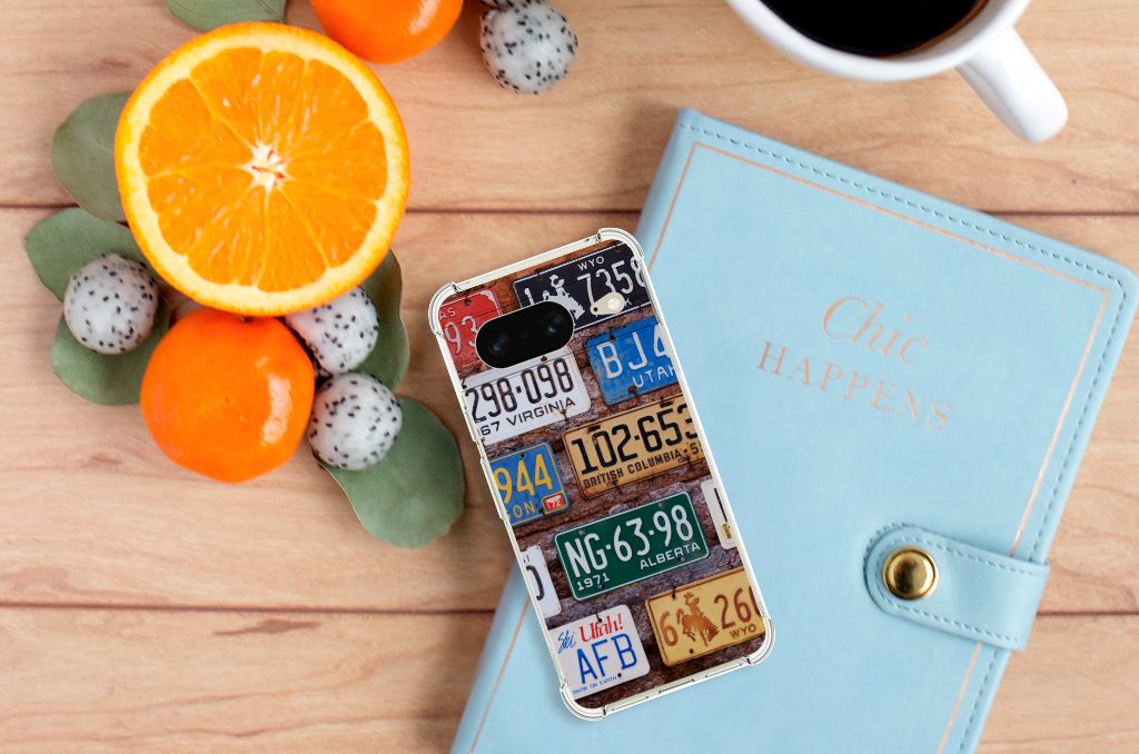 Google Pixel 8 Anti-shock Hoesje met foto Kentekenplaten B2C Telecom
