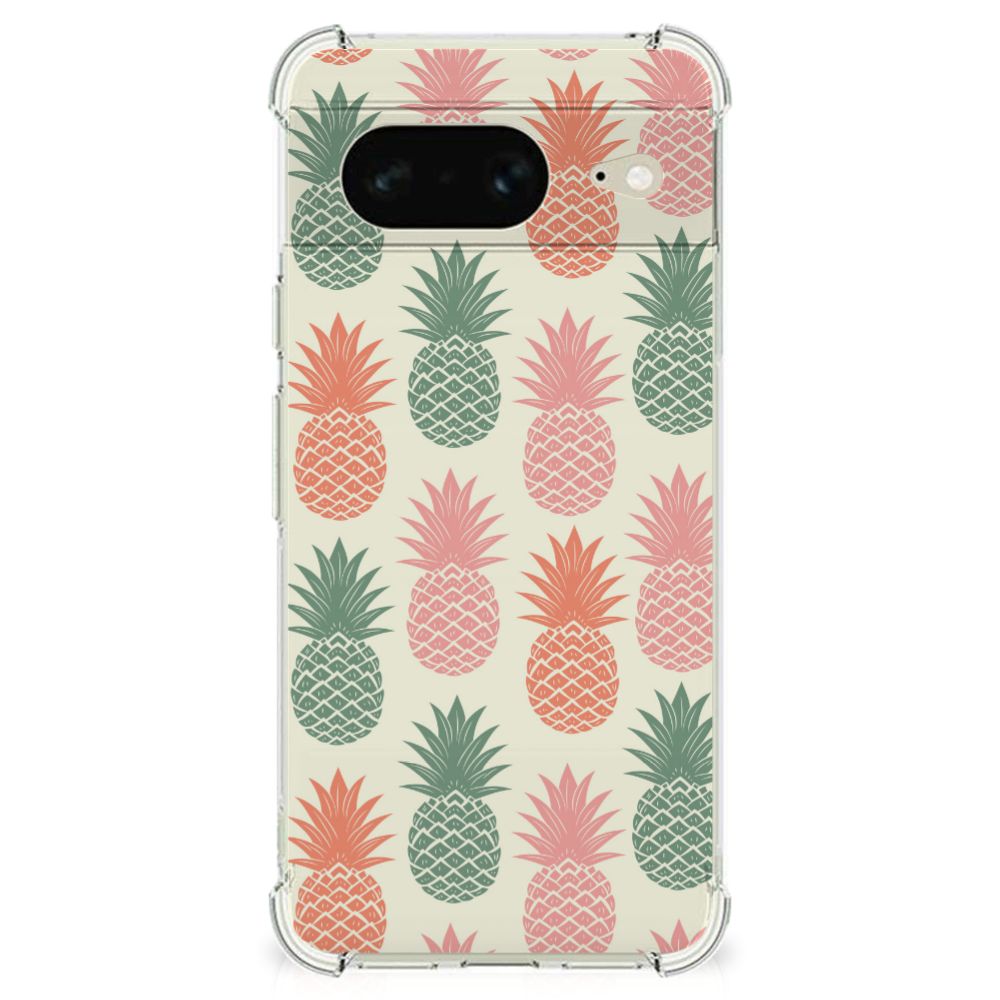 Google Pixel 8 Beschermhoes Ananas telefoonhoesje ananas design achterkant