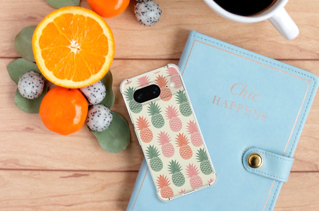 Google Pixel 8 Beschermhoes Ananas design boven