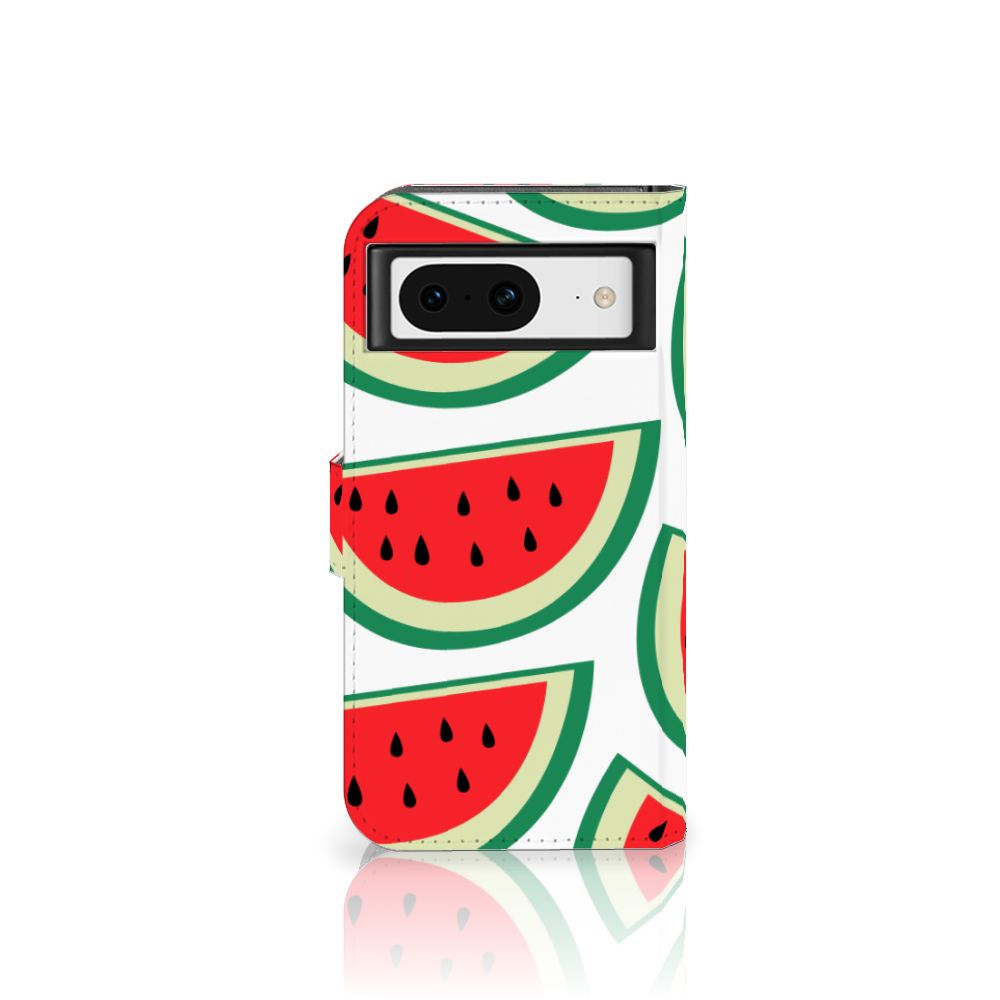 Google Pixel 8 Book Cover Watermelons - Vrolijk design met watermeloenen, perfect cadeau voor gebruiksgemak en bescherming🍉.
