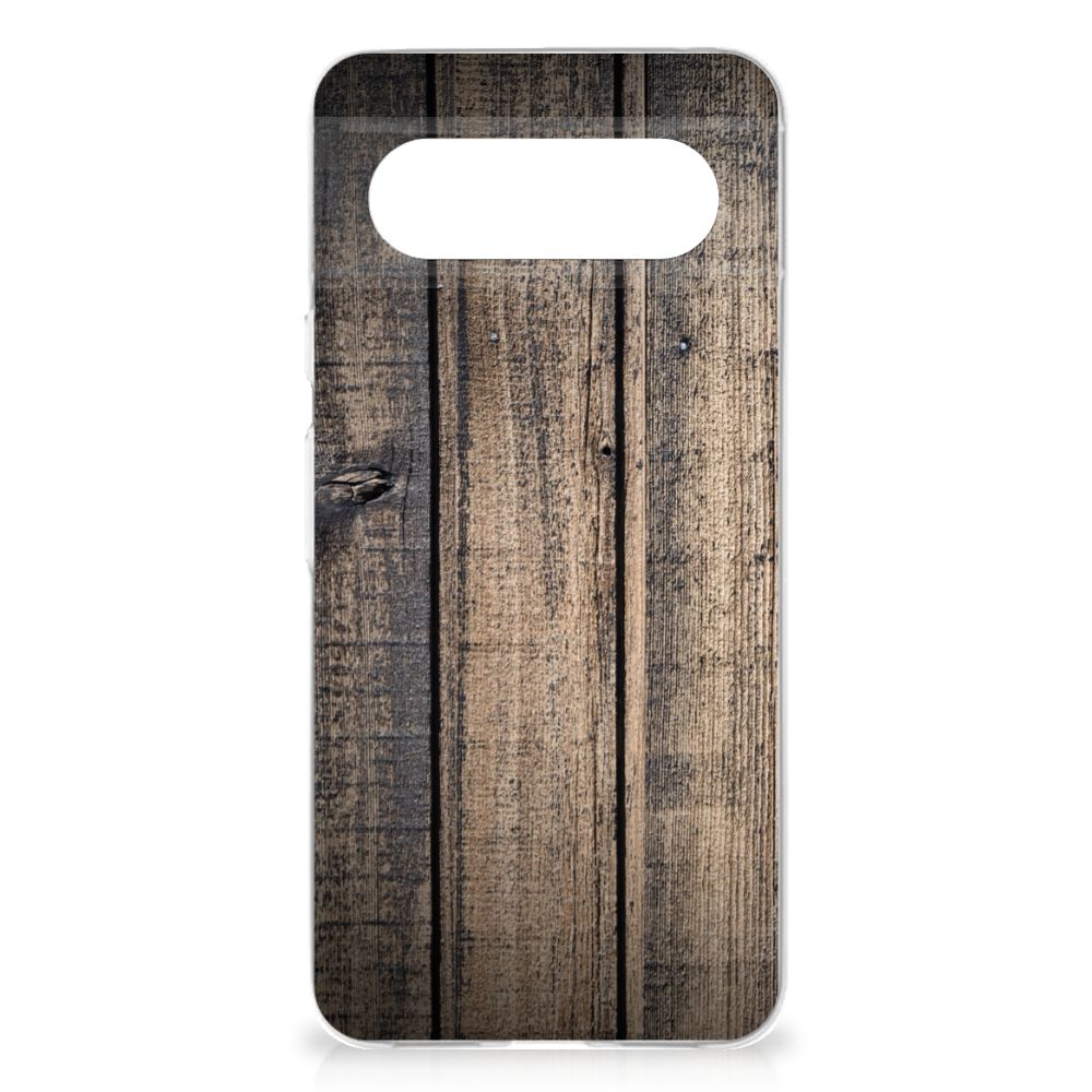 Google Pixel 8 Bumper Hoesje Steigerhout design steigerhout aanzicht