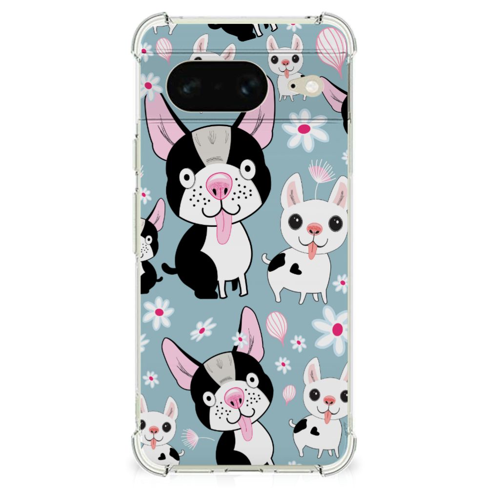 Google Pixel 8 Case Anti-shock Hondjes telefoonhoesje honden ontwerp voorkant
