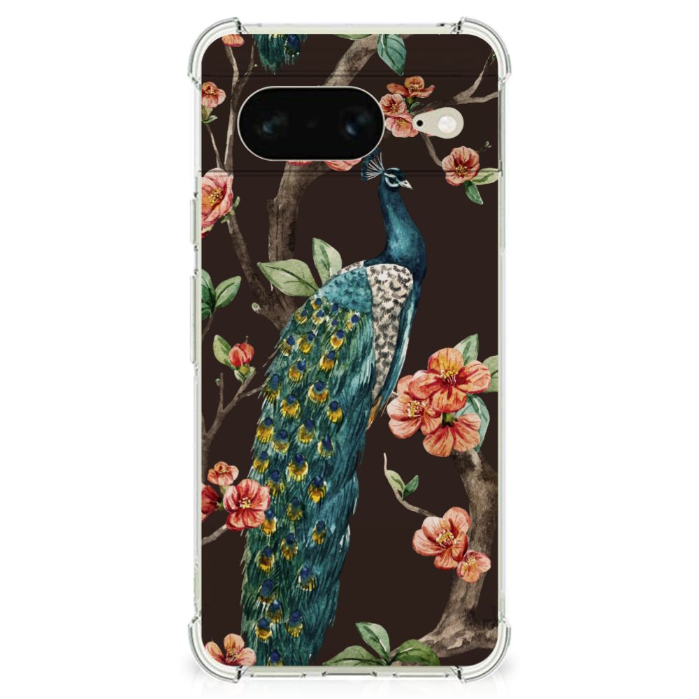 Google Pixel 8 Case Anti-shock Pauw met Bloemen B2C Telecom