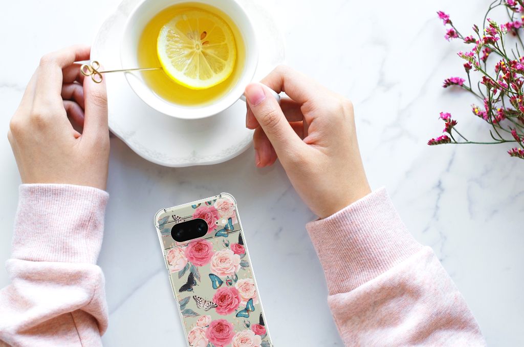 Google Pixel 8 Case Butterfly Roses B2C Telecom