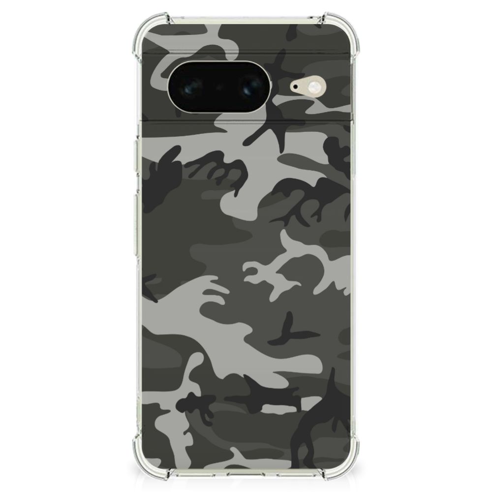 Google Pixel 8 Doorzichtige Silicone Hoesje Army Light B2C Telecom