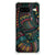Google Pixel 8 Doorzichtige Silicone Hoesje Aztec ontwerp kleurrijk patroon aanzicht