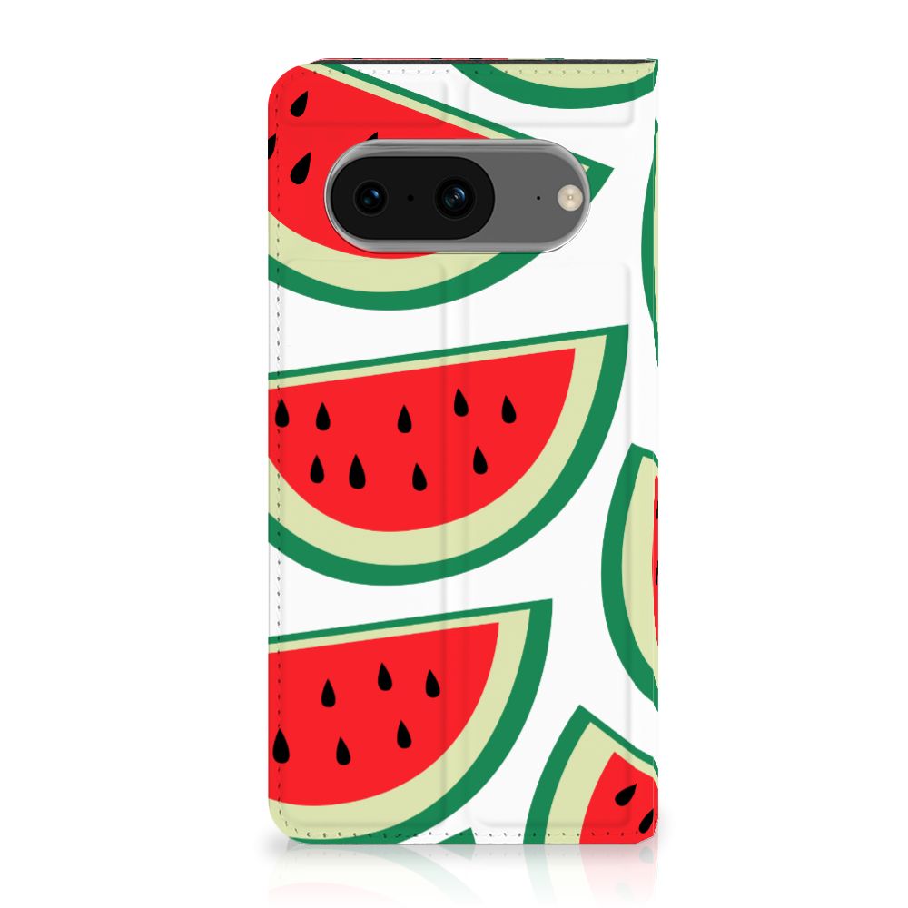 Google Pixel 8 Flip Style Cover Watermelons design flipcase voorkant