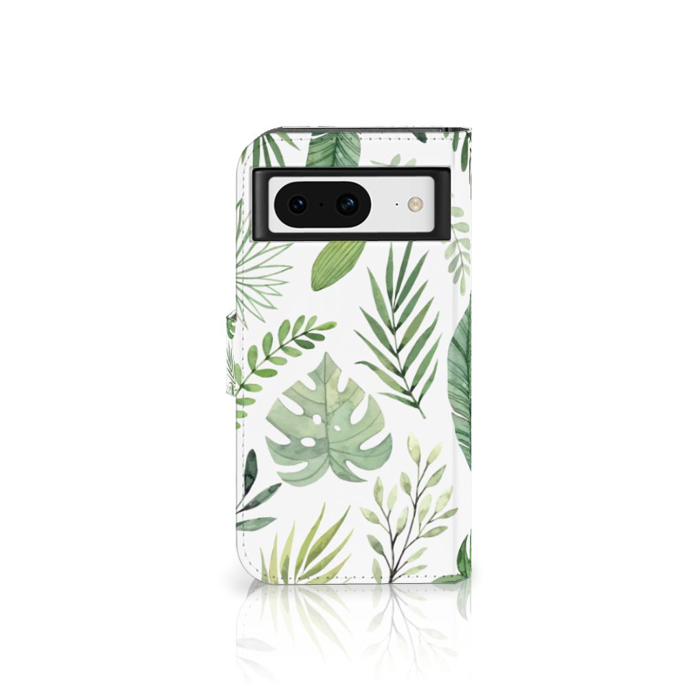 Google Pixel 8 Hoesje Leaves hoesje bladeren design voorkant
