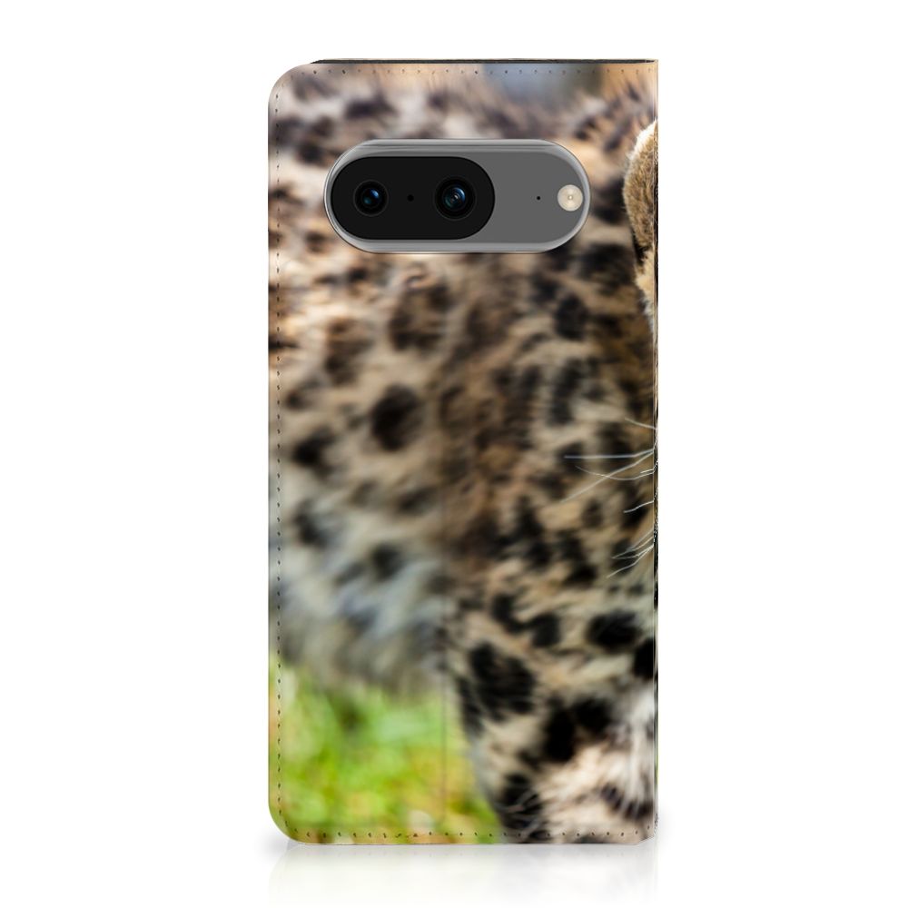 Google Pixel 8 Hoesje maken Baby Luipaard hoesje baby luipaard voorkant