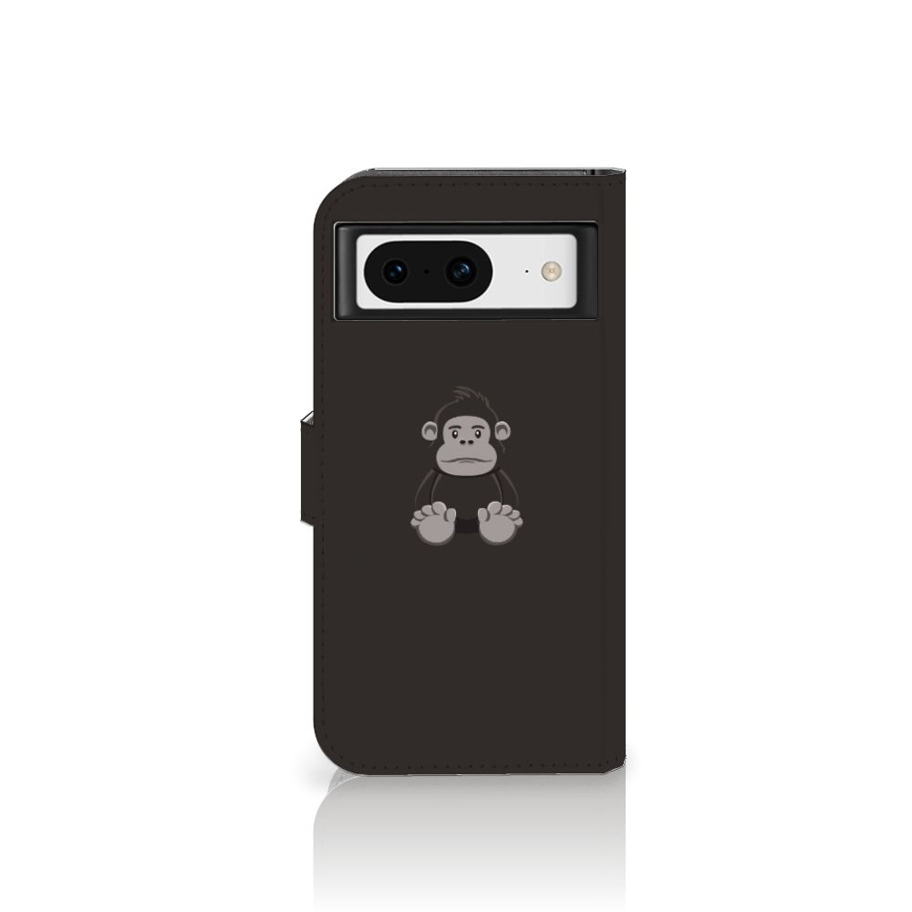 Google Pixel 8 Leuk Hoesje Gorilla flip case gorilla ontwerp voorkant