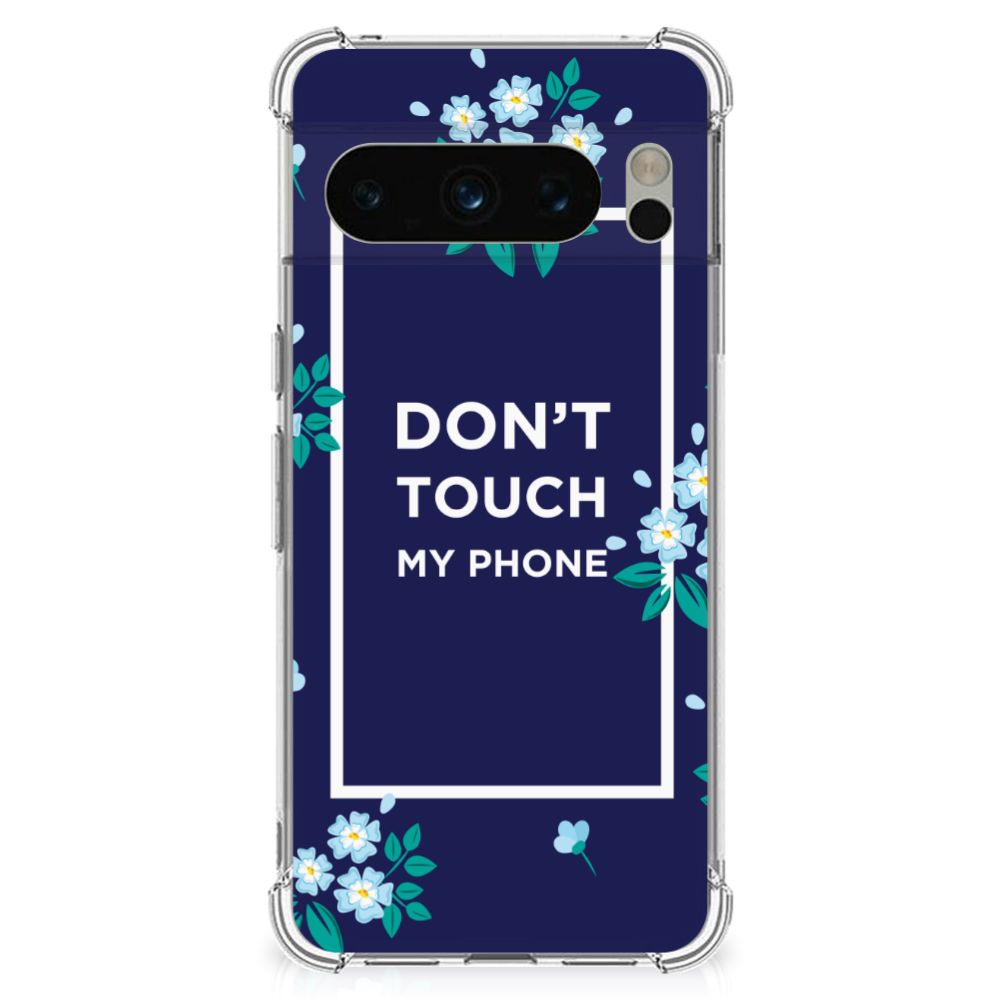 Google Pixel 8 Pro Anti Shock Case Flowers Blue DTMP B2C Telecom