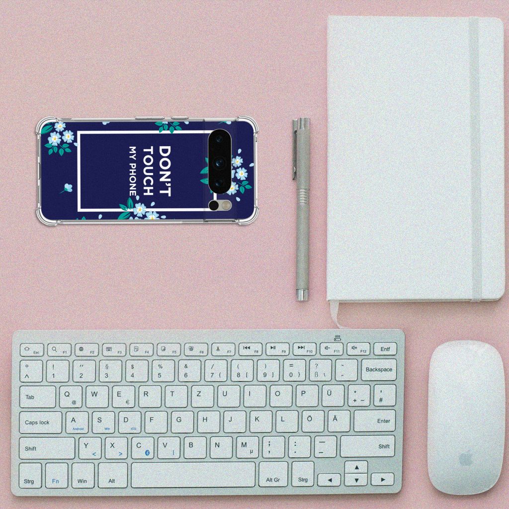 Google Pixel 8 Pro Anti Shock Case Flowers Blue DTMP B2C Telecom