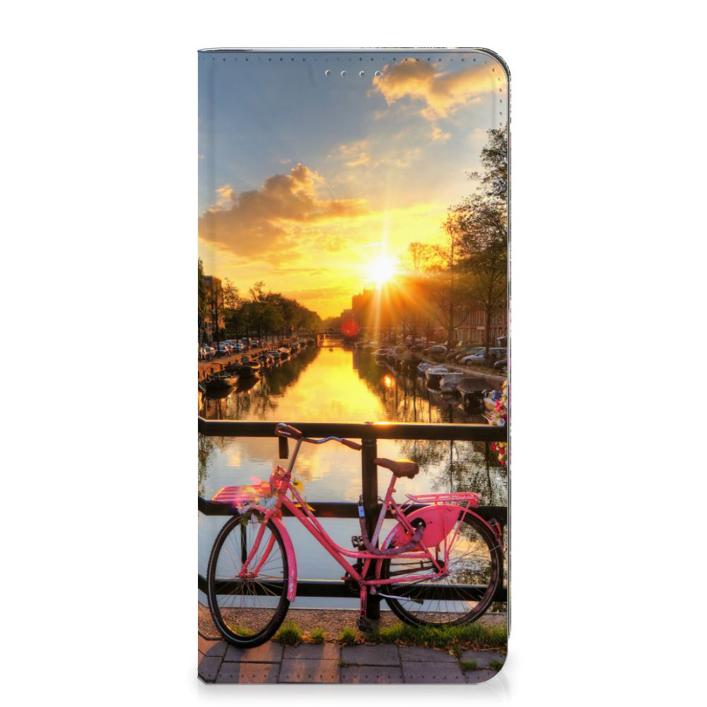 Google Pixel 8 Pro Book Cover Amsterdamse Grachten fiets Amsterdamse grachten zonsondergang