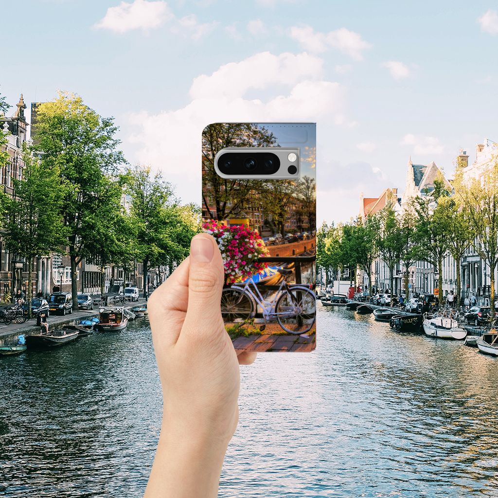 Google Pixel 8 Pro Book Cover Amsterdamse Grachten design Amsterdamse grachten aanzicht