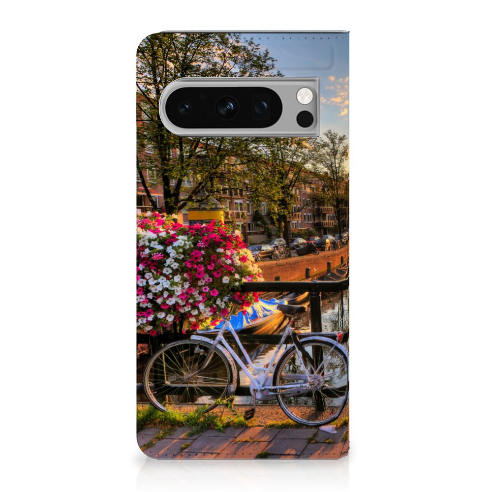 Google Pixel 8 Pro Book Cover Amsterdamse Grachten design Amsterdamse Grachten voorzijde