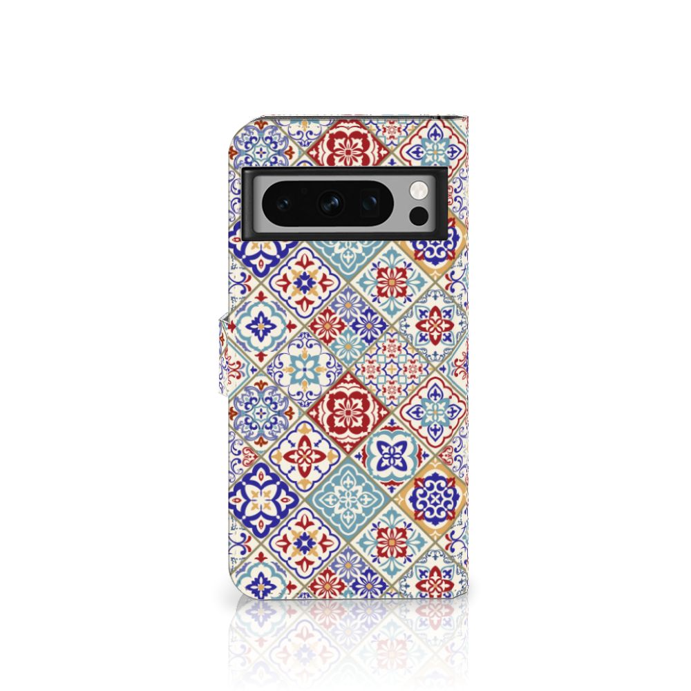 Google Pixel 8 Pro Bookcase Tiles Color boekhoes tegels aanzicht