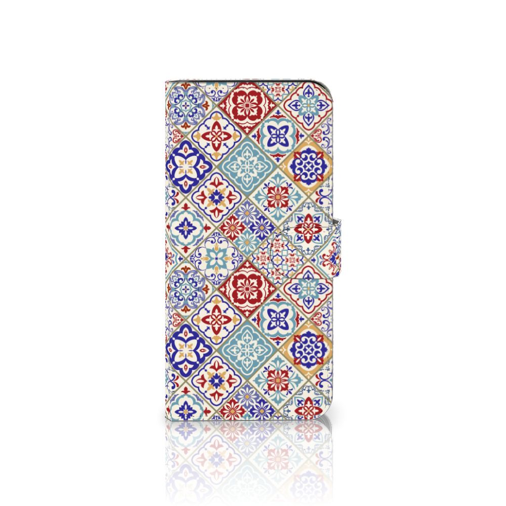 Google Pixel 8 Pro Bookcase Tiles Color hoesje tegels design aanzicht